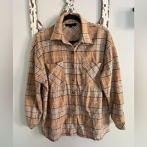 DANCE & MARVEL women's plaid flannel shirt shacket‎ size Small